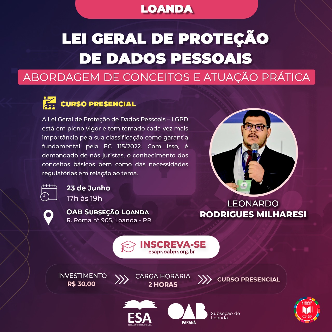 CURSO: LEI GERAL DE PROTEÇÃO DE DADOS PESSOAIS