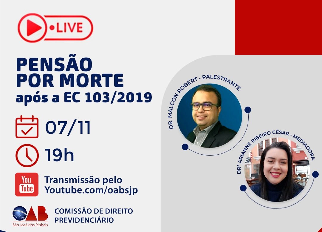 LIVE – PENSÃO POR MORTE APÓS A EC 103/2019